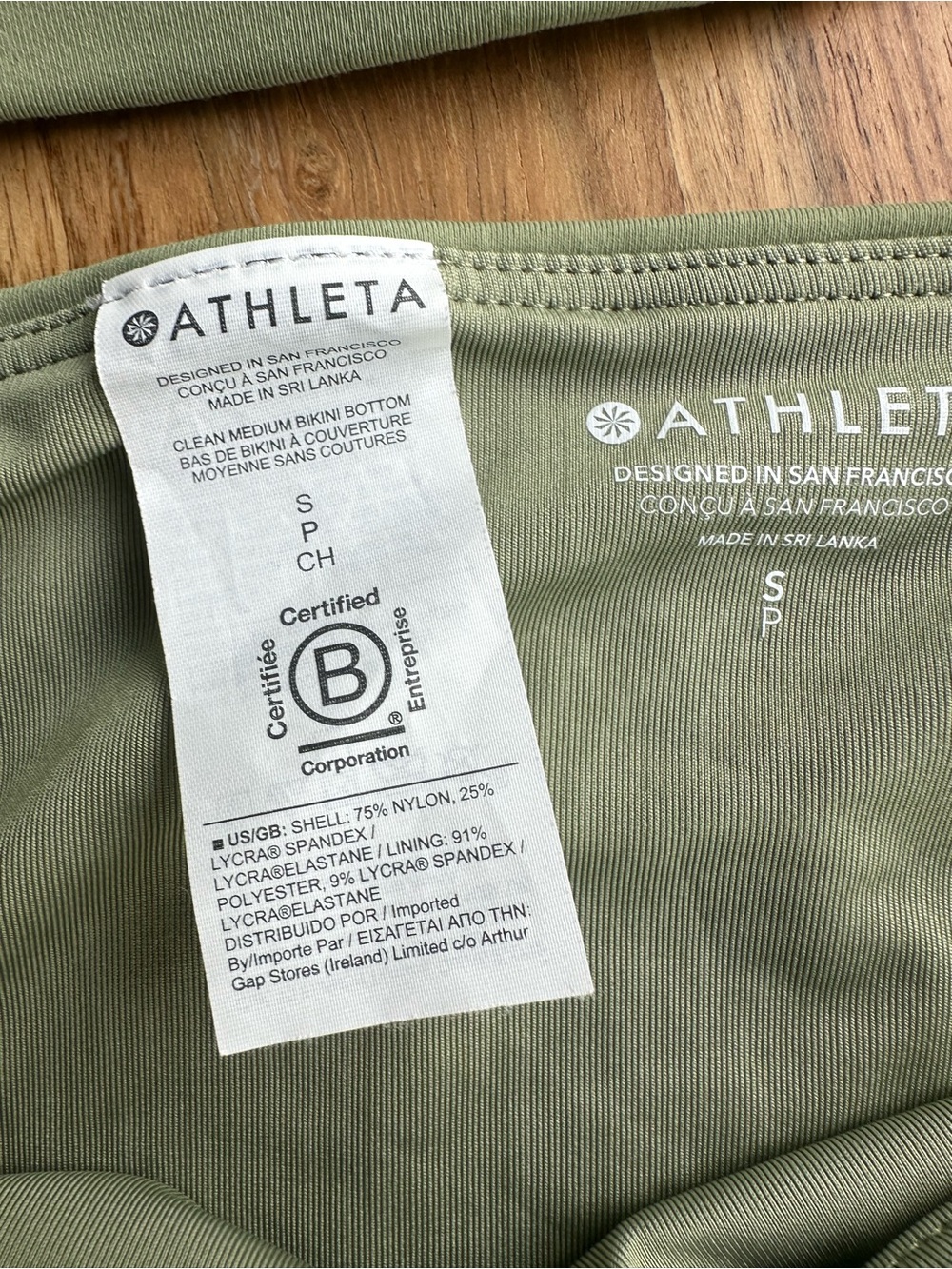 Athleta Sage Green Bikini Bottom - Picture 2 of 4